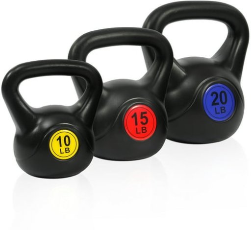 BalanceFrom Wide Grip Kettlebell Exercise Fitness Weight Set 45-Lbs (10/15/20)