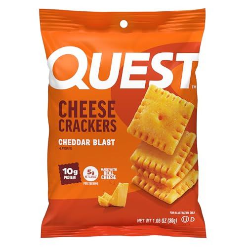Quest Nutrition Cheese Crackers, Cheddar Blast, 12 Packs