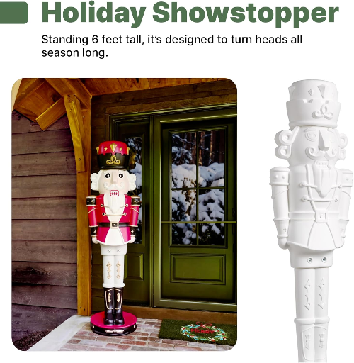 Step2 Nutcracker Prince Paintable DIY Holiday Statue 6-Foot Tall Deal