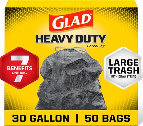 Glad ForceFlex Large Drawstring Trash Bags X 50-Count 30-Gallon