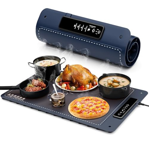 Electric Warming Mat for Food with 4 Temperature Levels