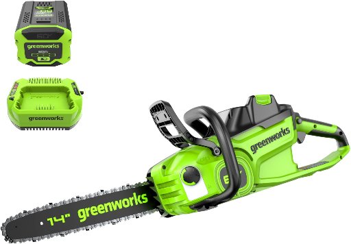 Greenworks 60V 14" 1.2kW Chainsaw with 2.5 Ah Battery
