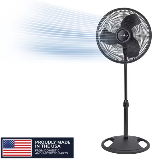 Lasko 16" 3-Speed Oscillating Pedestal Stand Fan Deal
