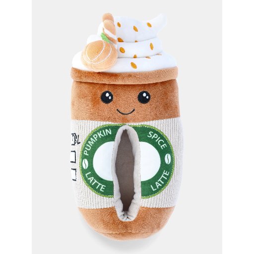 Feetmoji Women's Pumpkin Latte Plush Slippers