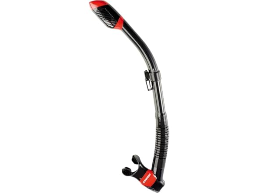 Cressi Adult Diving Dry Snorkel w/ Splash Guard & Top Valve