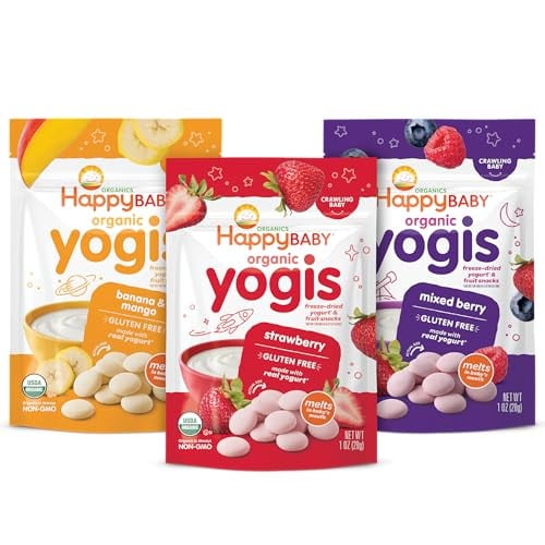Happy Baby Organics Yogis Freeze-Dried Yogurt Snacks 3-Pack 1-Oz Deal