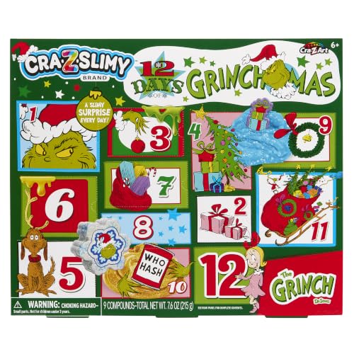 Grinch 12 Days of Grinchmas Slime Advent Calendar
