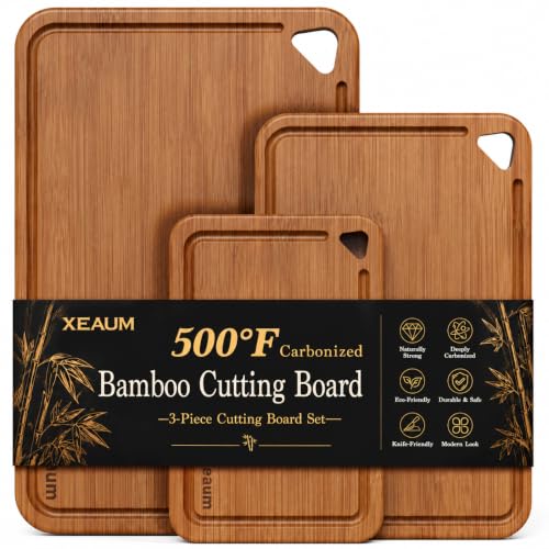 Xeaum Bamboo Cutting Board 3-Piece