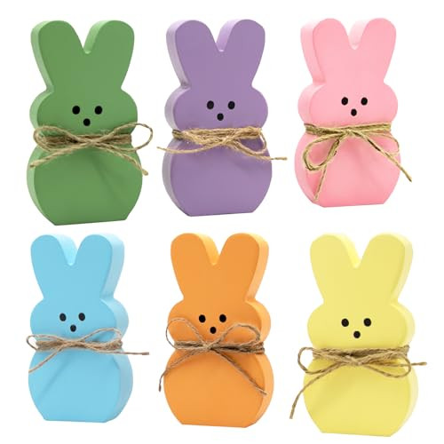 Wooden Bunny Peeps Decorations
