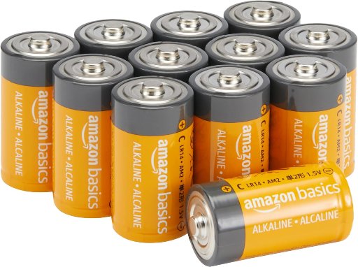 Amazon Basics 12-Pack C Cell Alkaline All-Purpose Batteries