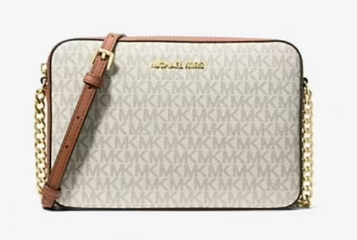 Michael Kors Jet Set Large East West Crossbody Handbag (Vanilla Signature) Deal