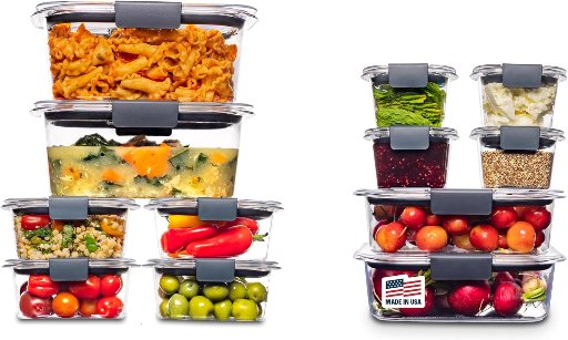 Rubbermaid Brilliance 24-Piece Food Storage Container Set