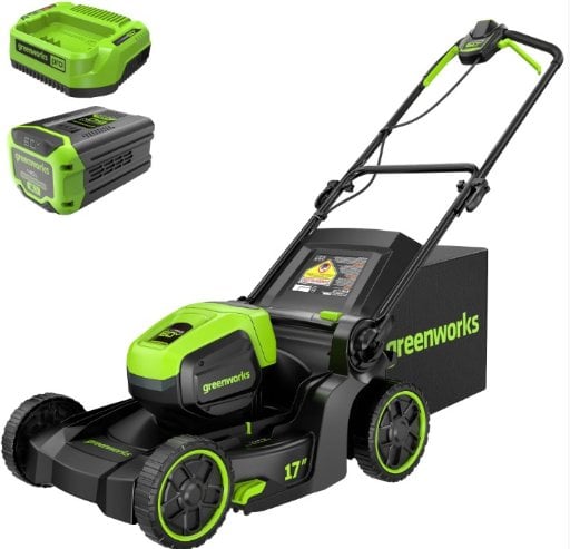 Greenworks 60V 17" Cordless Battery Push Lawn Mower 4.0 Ah Deal
