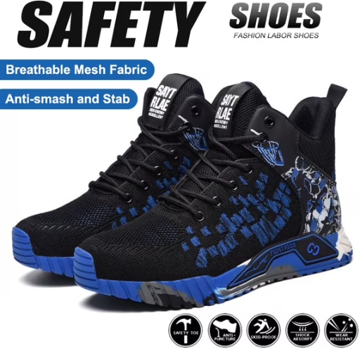 XQJ Seller Steel Toe Boots For Men Work Safety Shoes Anti-smash Anti-puncture Indestructible Shoes