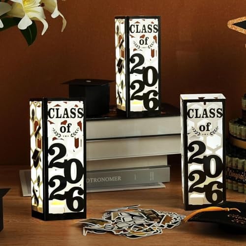 6 Pcs Light Up Graduation Centerpieces