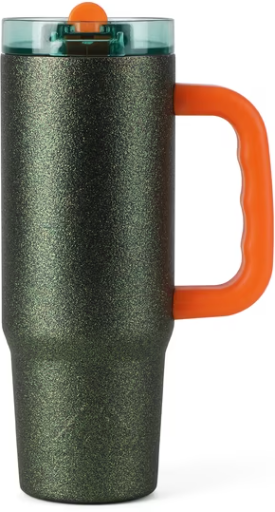 Ozark Trail 30-Oz Stainless Steel Insulated Tumbler (Green Glitter) Deal