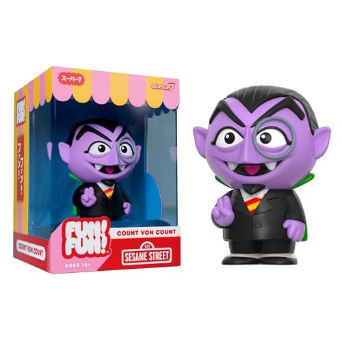 5'' Super7 Fun! Fun! Sesame Street Count Von Count Vinyl Figure