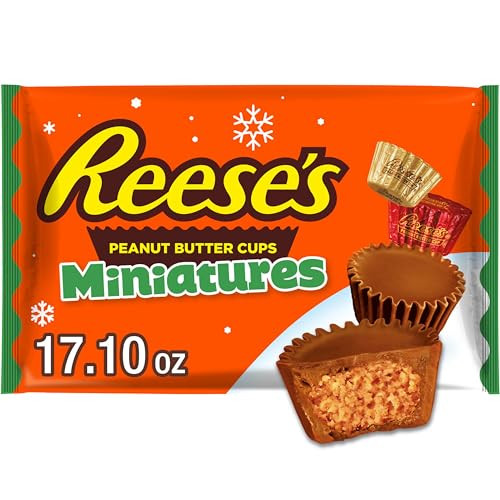 REESE'S Miniatures Milk Chocolate Peanut Butter Cups Christmas Candy Bag 17.1 oz