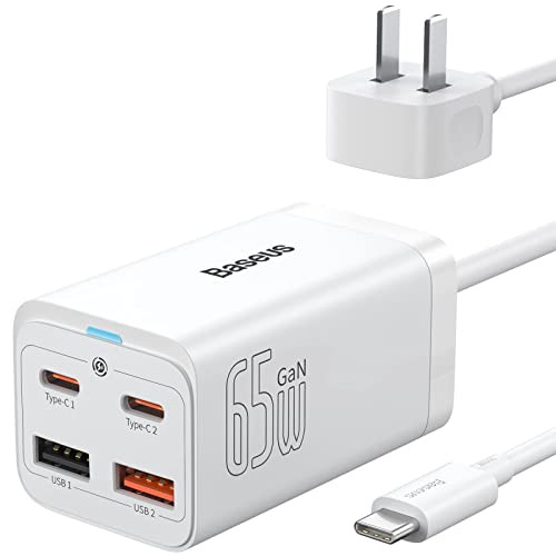 Baseus 65W PD GaN3 4-Ports Fast Wall Charger Block