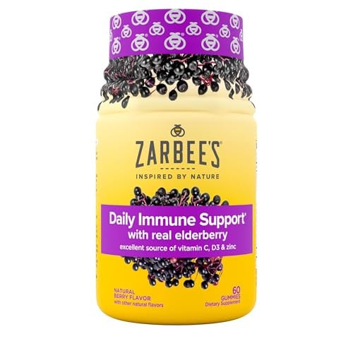 Zarbee's Elderberry Immune Support Gummies 60-Count