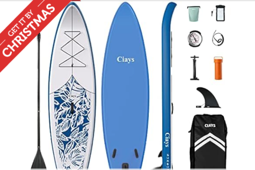 Ciays 10'5"x30"x6" Inflatable Paddle Board with SUP Accessories