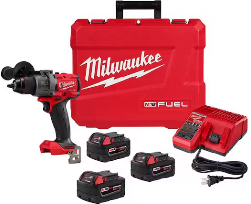 Milwaukee M18 Fuel 18-V 1/2 in. Hammer Drill Driver Kit with (3) 5.0 Ah Batteries Deal