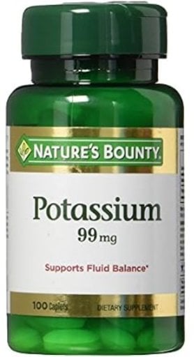 Nature's Bounty Potassium Gluconate 99mg, 100 Caplets