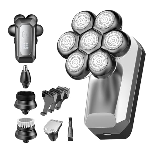 7D Detachable Floating Blades Electric Razor 5-in-1 Grooming Kit 800mAh Deal