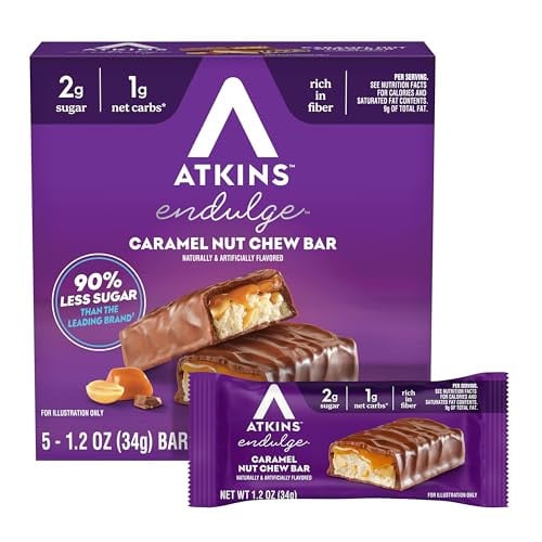 Atkins Endulge Caramel Nut Chew Bar 2 x 5-Count Deal