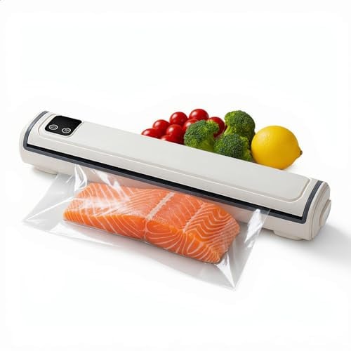 Vacuum Sealer Machine with 10 Vacuum Bags & Built-in Cutter