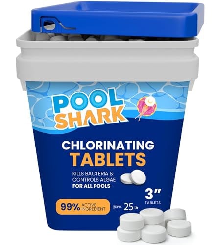 Pool Shark 25 lbs 3-Inch Slow-Dissolving Chlorine Tablets