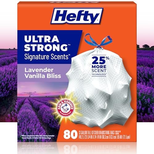 Hefty Ultra Strong Signature Scents 13 Gallon Trash Bags 80 Count Deal