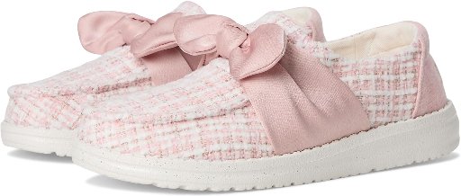 Hey Dude Kids' Wendy Bow Tweed Shoes (Pale Pink)