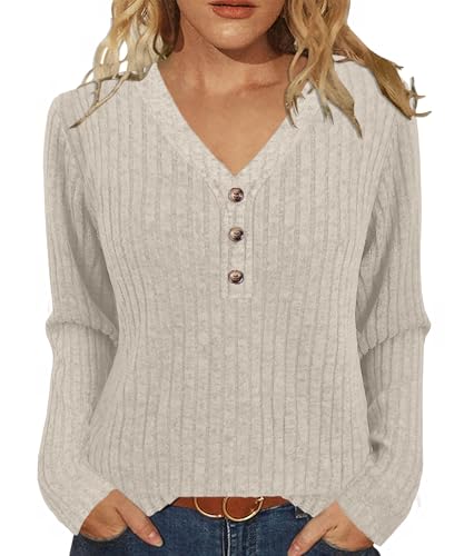 XMTOPYE Women’s V-Neck Long-Sleeve Sweater Deal