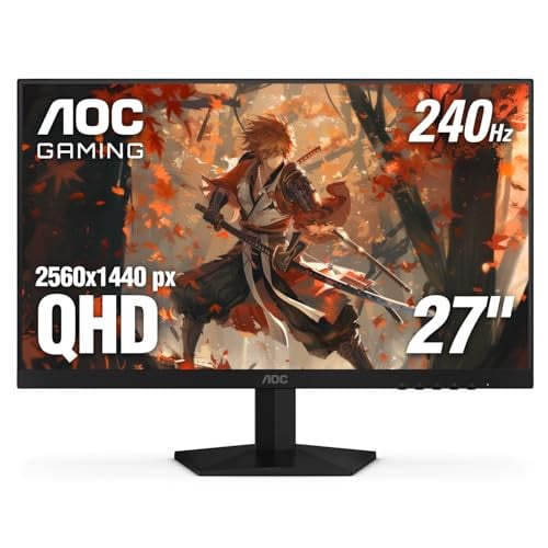 AOC 27 Inch QHD 240Hz IPS Gaming Monitor