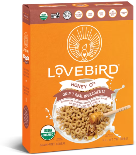 Lovebird Organic Grain Free Cereal Honey or Cinnamon Deal