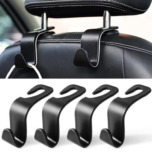 LivTee Car Seat Headrest Hook 4-Pack