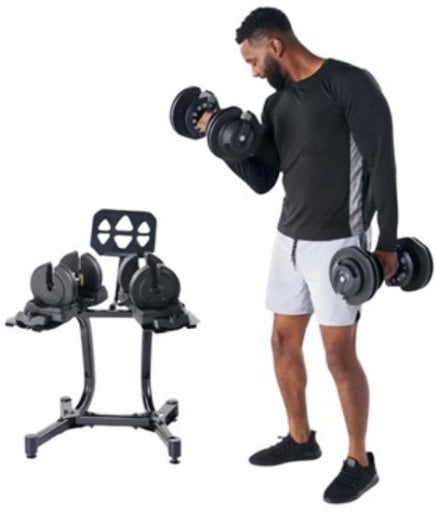 Echelon Strength Adjustable Dumbbells w/ Stand Deal