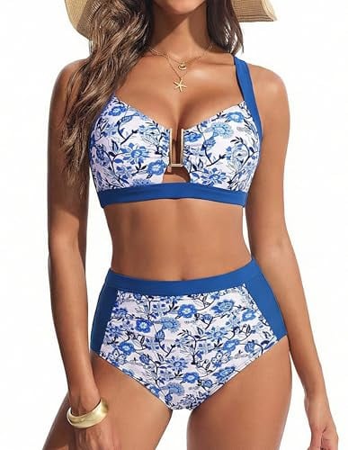 Hanna Nikole Womens High Waisted Bikini Sets