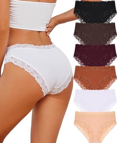 Knowyou Cotton Underwear for Women Cheeky Bikini Womens Underwear Pack