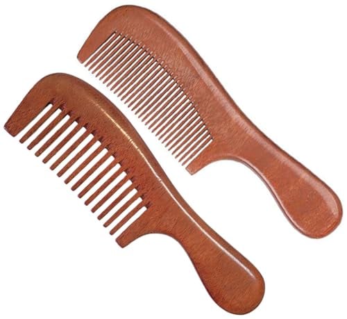 Sandalwood Hair Comb Set - 2 Pcs