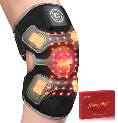 CRAZYTECH 3D Red Light Therapy Cordless Knee Massager w/ 5000mAh Battery, 4 Vibration Areas & Infrared Heating (660nm/850nm) Deal
