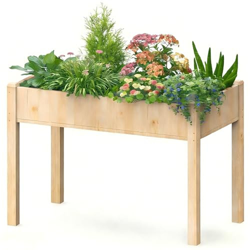 DUMOS 48" Raised Flower Garden Bed w/ Legs
