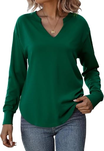 Totatuit V Neck Long Sleeve Shirts - Many Colors  Deal