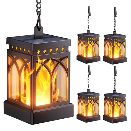 Kooper Outdoor Solar LED Hanging Lanterns 4-Pack Deal