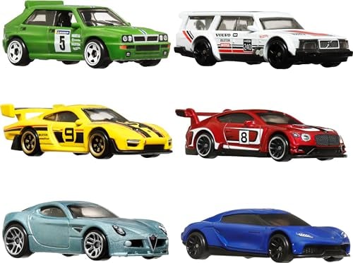 Hot Wheels Car Culture Premium Set of 6 Die-Cast 1:64 Scale Euro Style Vehicles Deal