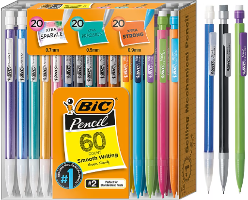 BIC Xtra Variety Pack Mechanical Pencils 60/Pack Deal