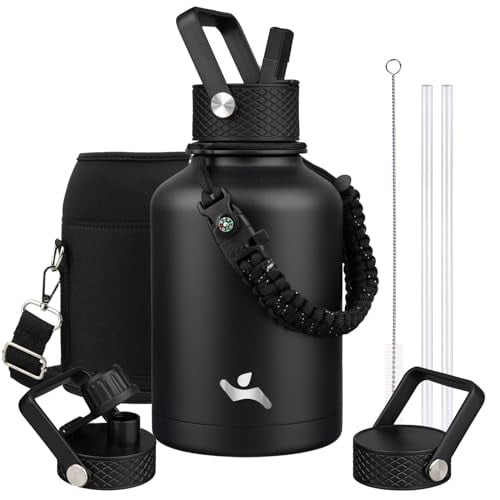 Konokyo Insulated Water Bottle with Straw, 50 oz