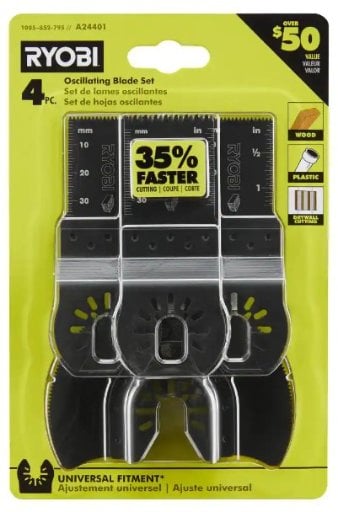RYOBI 4-Piece Wood Oscillating Multi-Tool Blade Set Deal