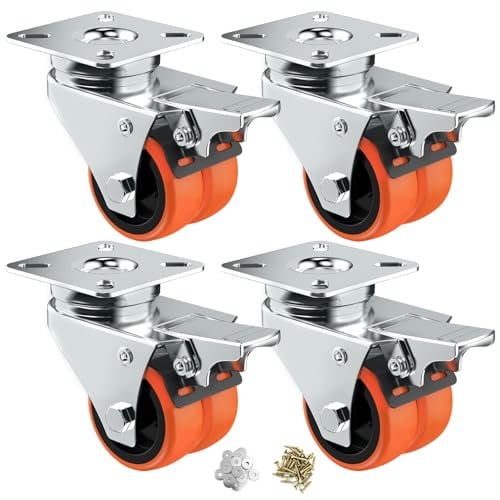 ASHGOOB 2" Dual Caster Wheels 4-Pack